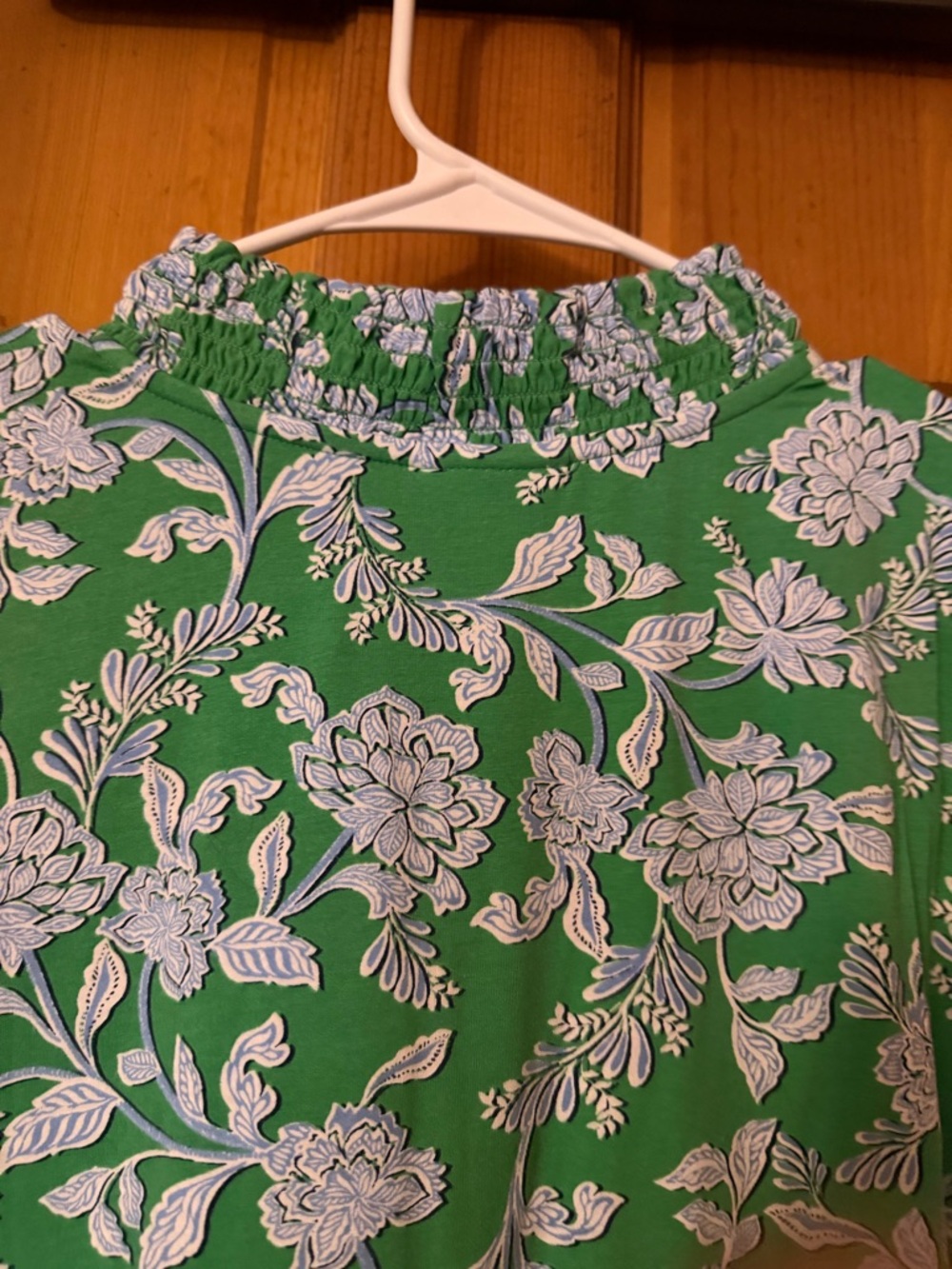 J. Jill Green Floral Button-Front Blouse - Picture 5 of 5